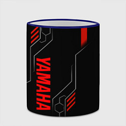 Кружка 3D YAMAHA - ТЕХНОЛОГИИ КРАСНЫЙ, цвет: 3D-синий кант — фото 2