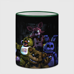 Кружка 3D Five Nights at Freddys - FNAF персонажи игры, цвет: 3D-зеленый кант — фото 2