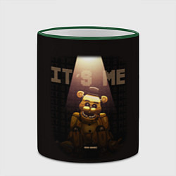 Кружка 3D Five Nights at Freddys - мишка Фредди, цвет: 3D-зеленый кант — фото 2