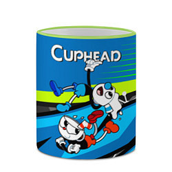 Кружка 3D 2 чашечки cuphead, цвет: 3D-светло-зеленый кант — фото 2