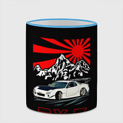 Кружка 3D Мазда RX - 7, цвет: 3D-небесно-голубой кант — фото 2