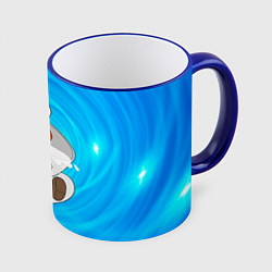 Кружка 3D Две чашечки Cupheadг, цвет: 3D-синий кант