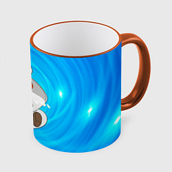 Кружка 3D Две чашечки Cupheadг, цвет: 3D-оранжевый кант