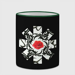Кружка 3D RHCP Logo Red Rose, цвет: 3D-зеленый кант — фото 2