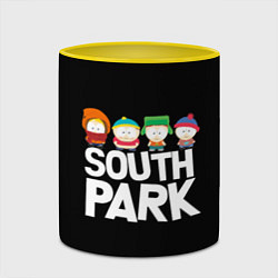 Кружка 3D Южный парк мультфильм - персонажи, цвет: 3D-белый + желтый — фото 2