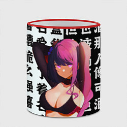 Кружка 3D Баал в купальнике Шогун Райден Геншин Импакт, цвет: 3D-красный кант — фото 2