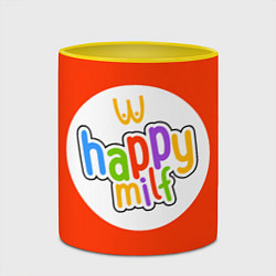 Кружка 3D HAPPY MILF, цвет: 3D-белый + желтый — фото 2