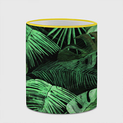 Кружка 3D Цветы Тропические, цвет: 3D-желтый кант — фото 2