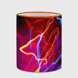 Кружка 3D Neon vanguard pattern Lighting, цвет: 3D-оранжевый кант — фото 2