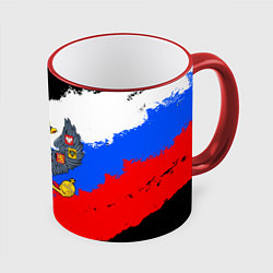 Кружка 3D Россия - имперский герб, цвет: 3D-красный кант