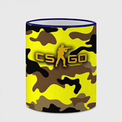 Кружка 3D Counter-Strike Камуфляж Жёлто-Коричневый, цвет: 3D-синий кант — фото 2