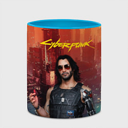 Кружка 3D Cyberpunk2077 Vi, цвет: 3D-белый + небесно-голубой — фото 2