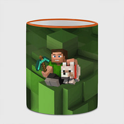 Кружка 3D Minecraft Heroes Video game, цвет: 3D-оранжевый кант — фото 2