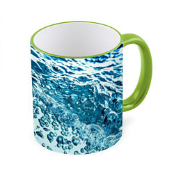 Кружка 3D Wave Pacific ocean, цвет: 3D-светло-зеленый кант