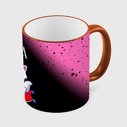 Кружка 3D Ева КОШКА Минимализм, цвет: 3D-оранжевый кант