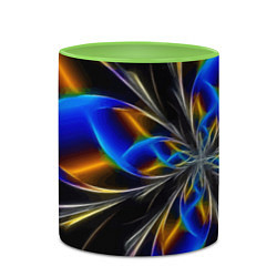 Кружка 3D Neon vanguard pattern Fashion 2023, цвет: 3D-белый + светло-зеленый — фото 2