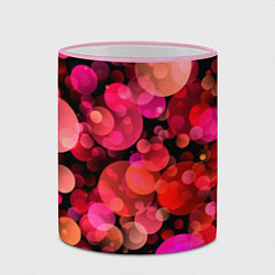 Кружка 3D ЦВЕТНЫЕ ВОЗДУШНЫЕ ПУЗЫРИ, цвет: 3D-розовый кант — фото 2