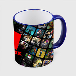 Кружка 3D ROBLOX СЮЖЕТЫ И ЛОГОТИП, цвет: 3D-синий кант