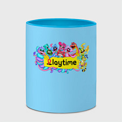 Кружка 3D POPPY PLAYTIME chapter 2 персонажи, цвет: 3D-белый + небесно-голубой — фото 2
