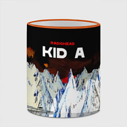 Кружка 3D Kid A - Radiohead, цвет: 3D-оранжевый кант — фото 2