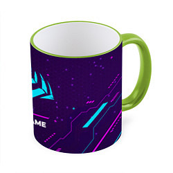 Кружка 3D Warframe Gaming Neon, цвет: 3D-светло-зеленый кант