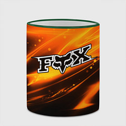 Кружка 3D FOX RACING - ФОКС СИЯНИЕ, цвет: 3D-зеленый кант — фото 2