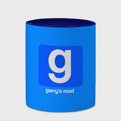 Кружка 3D Garrys Mod логотип, цвет: 3D-белый + синий — фото 2
