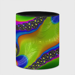 Кружка 3D Кислотный фрактал Абстракция, цвет: 3D-белый + черный — фото 2