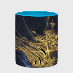 Кружка 3D Фрактальная футуристическая композиция Абстракция, цвет: 3D-белый + небесно-голубой — фото 2