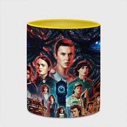 Кружка 3D ОЧЕНЬ СТРАННЫЕ ДЕЛА 4 STRANGER THINGS 4, цвет: 3D-белый + желтый — фото 2
