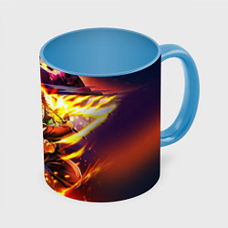 Кружка 3D Клинок, рассекающий демонов Demon Slayer, цвет: 3D-белый + небесно-голубой