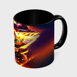 Кружка 3D Клинок, рассекающий демонов Demon Slayer, цвет: 3D-белый + черный