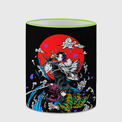 Кружка 3D Шинобу Кочо Гию Томиока КЛИНОК РАССЕКАЮЩИЙ ДЕМОНОВ, цвет: 3D-светло-зеленый кант — фото 2