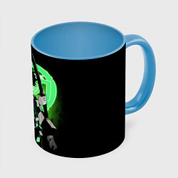 Кружка 3D КЛИНОК, РАССЕКАЮЩИЙ ДЕМОНОВ ТАНДЖИРО КАМАДО, цвет: 3D-белый + небесно-голубой