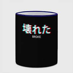 Кружка 3D Broke Неоновые иероглифы, цвет: 3D-синий кант — фото 2
