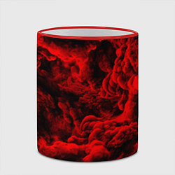 Кружка 3D Красный дым Red Smoke Красные облака, цвет: 3D-красный кант — фото 2