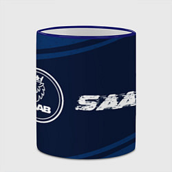 Кружка 3D SAAB SAAB Линии, цвет: 3D-синий кант — фото 2