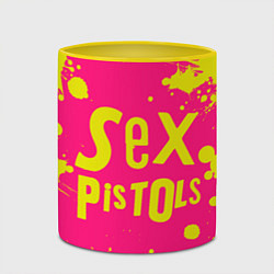 Кружка 3D Sex Pistols Yellow Logo, цвет: 3D-белый + желтый — фото 2
