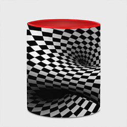 Кружка 3D Геометрическая объёмная композиция Авангард, цвет: 3D-белый + красный — фото 2