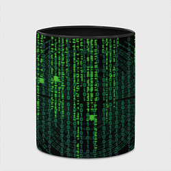 Кружка 3D Бинарная матрица, цвет: 3D-белый + черный — фото 2