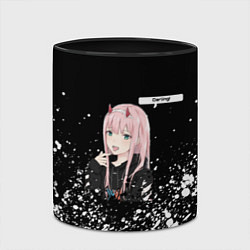 Кружка 3D ZERO TWO DARLING, цвет: 3D-белый + черный — фото 2