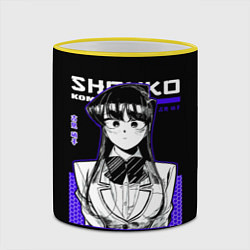 Кружка 3D У КОМИ ПРОБЛЕМЫ С ОБЩЕНИЕМ KOMI SHOUKO, цвет: 3D-желтый кант — фото 2