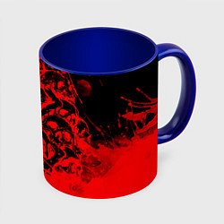 Кружка 3D КЛЕЙМО ЖЕРВЫ И ЧЕРЕПА БЕРСЕРК, цвет: 3D-белый + синий