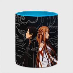 Кружка 3D Кирито и Асуна - Sword Art Online, цвет: 3D-белый + небесно-голубой — фото 2