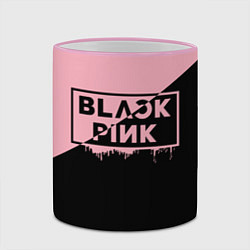 Кружка 3D BLACKPINK BIG LOGO, цвет: 3D-розовый кант — фото 2