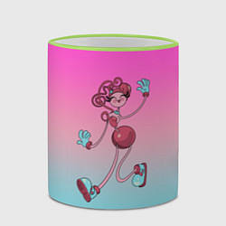 Кружка 3D Мама длинные ноги: Poppy Playtime, цвет: 3D-светло-зеленый кант — фото 2
