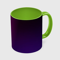 Кружка 3D VIOLET gradient, цвет: 3D-белый + светло-зеленый