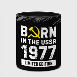 Кружка 3D Born In The USSR 1977 year Limited Edition, цвет: 3D-белый + черный — фото 2