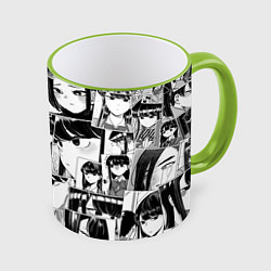 Кружка 3D Komi san pattern, цвет: 3D-светло-зеленый кант