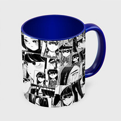 Кружка 3D Komi san pattern, цвет: 3D-белый + синий